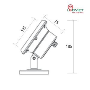 Kích thước đèn Led âm nước ELV EUL1-M12506 6W