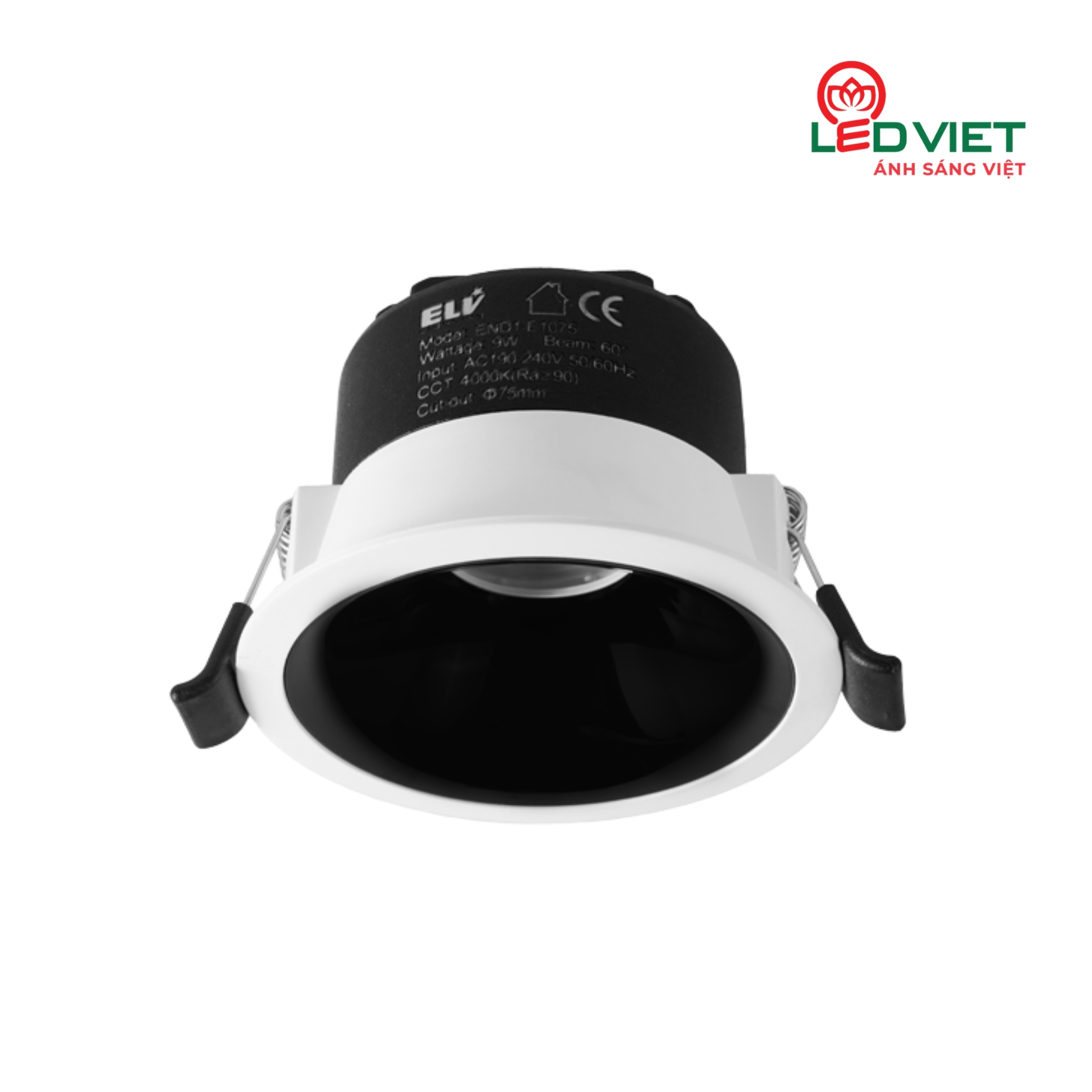 Đèn Led âm trần ELV chống lóa END1-E1075 12W