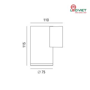 Đèn Led gắn tường ELV VWL04-10S75 7W