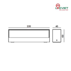 Đèn Led gắn tường ELV VWL05-2-S32 8W