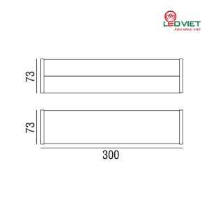 Đèn Led gắn tường ELV VWL06-0S73 12W